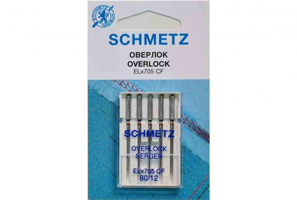 Иглы Schmetz для оверлока ELx705 CF №80, 5 шт в Ефремове